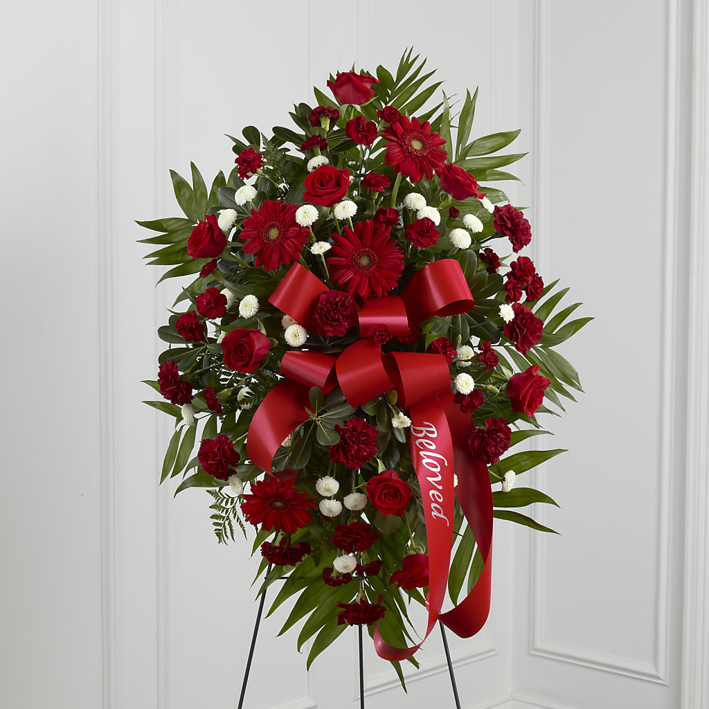 Treasured Memories Standing Spray – The Andes Flowers Llc, Fort Myers FL