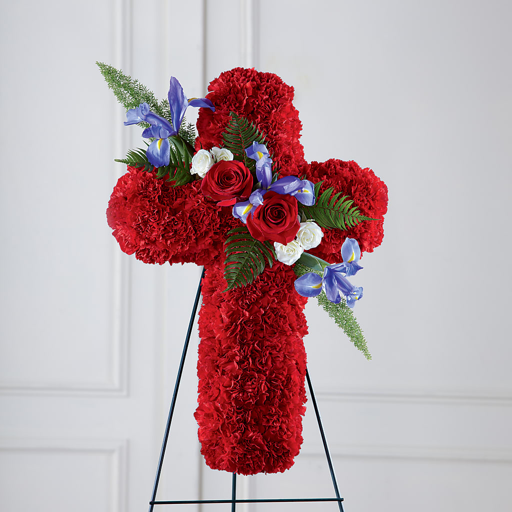 Faithful Hero Floral Cross – The Andes Flowers Llc, Fort Myers FL