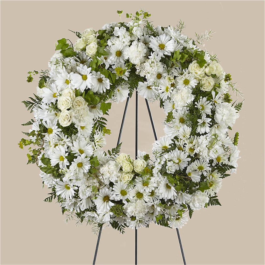 Faithful Wishes Wreath – The Andes Flowers Llc, Fort Myers FL