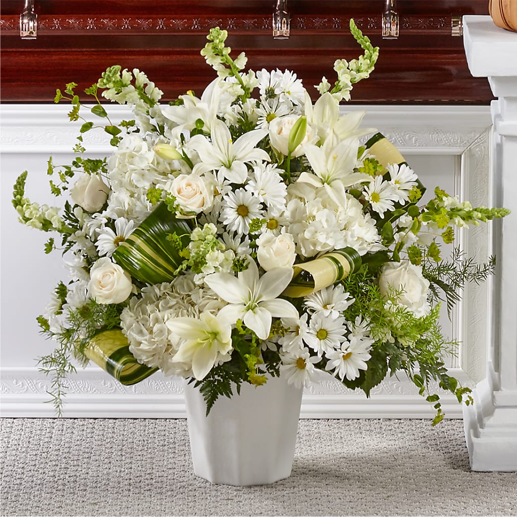 Thoughts of Tranquility Floor Basket – The Andes Flowers Llc, Fort Myers FL