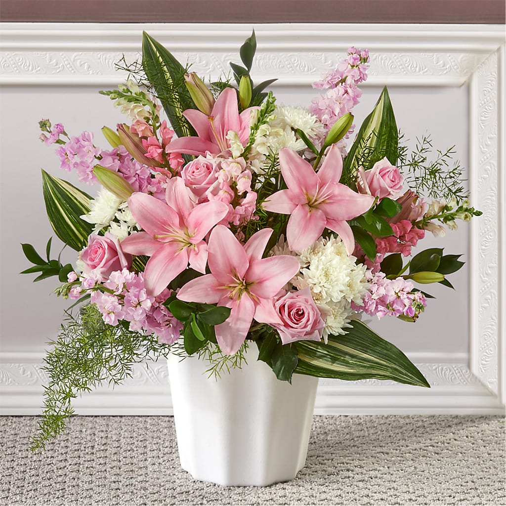 Simply Serene Floor Basket – The Andes Flowers Llc, Fort Myers FL