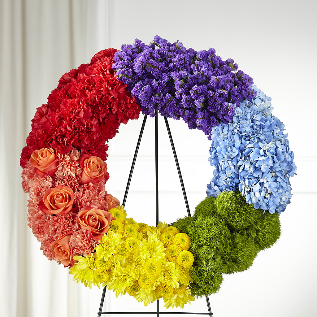 Circle of Love Wreath – The Andes Flowers Llc, Fort Myers FL