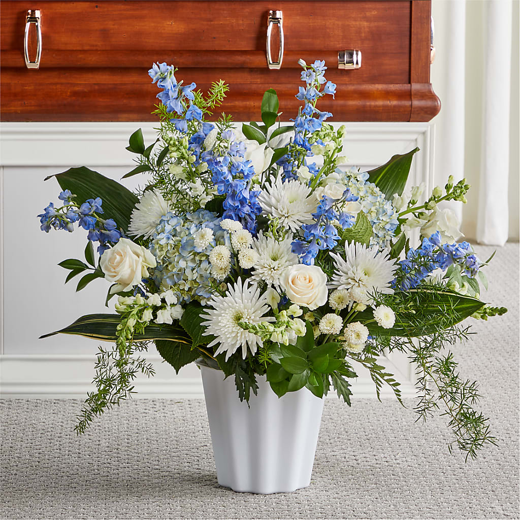 Everlasting Memories Floor Basket – The Andes Flowers Llc, Fort Myers FL