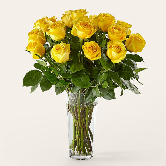 Long Stem Yellow Rose Bouquet –  The Andes Flowers Llc, Fort Myers FL
