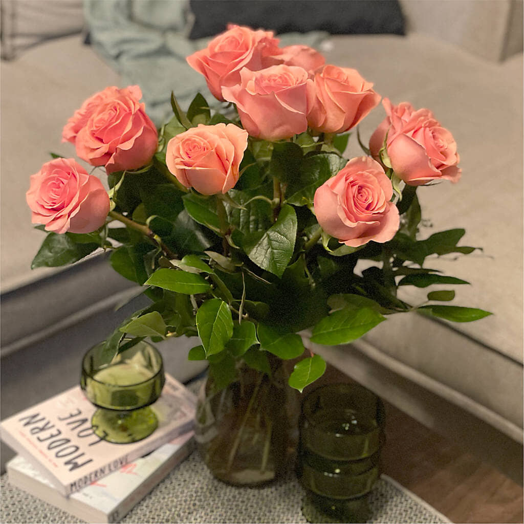 Long Stem Pink Rose Bouquet –  The Andes Flowers Llc, Fort Myers FL