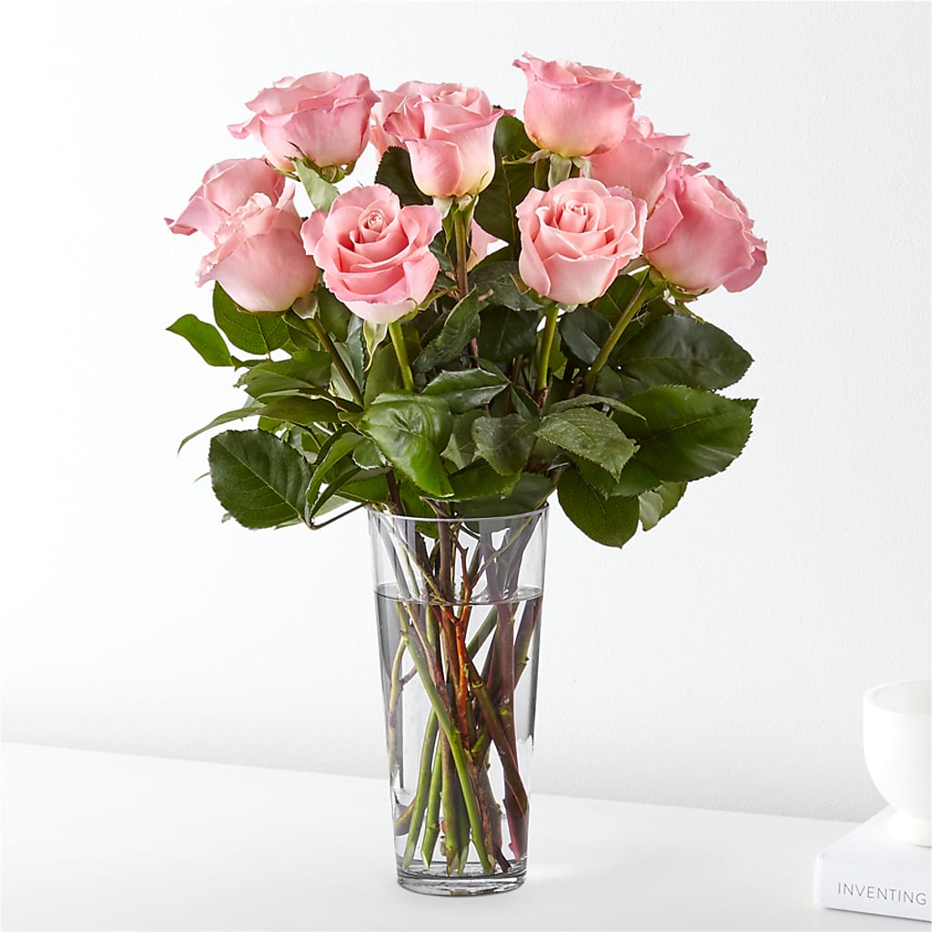 Long Stem Pink Rose Bouquet –  The Andes Flowers Llc, Fort Myers FL