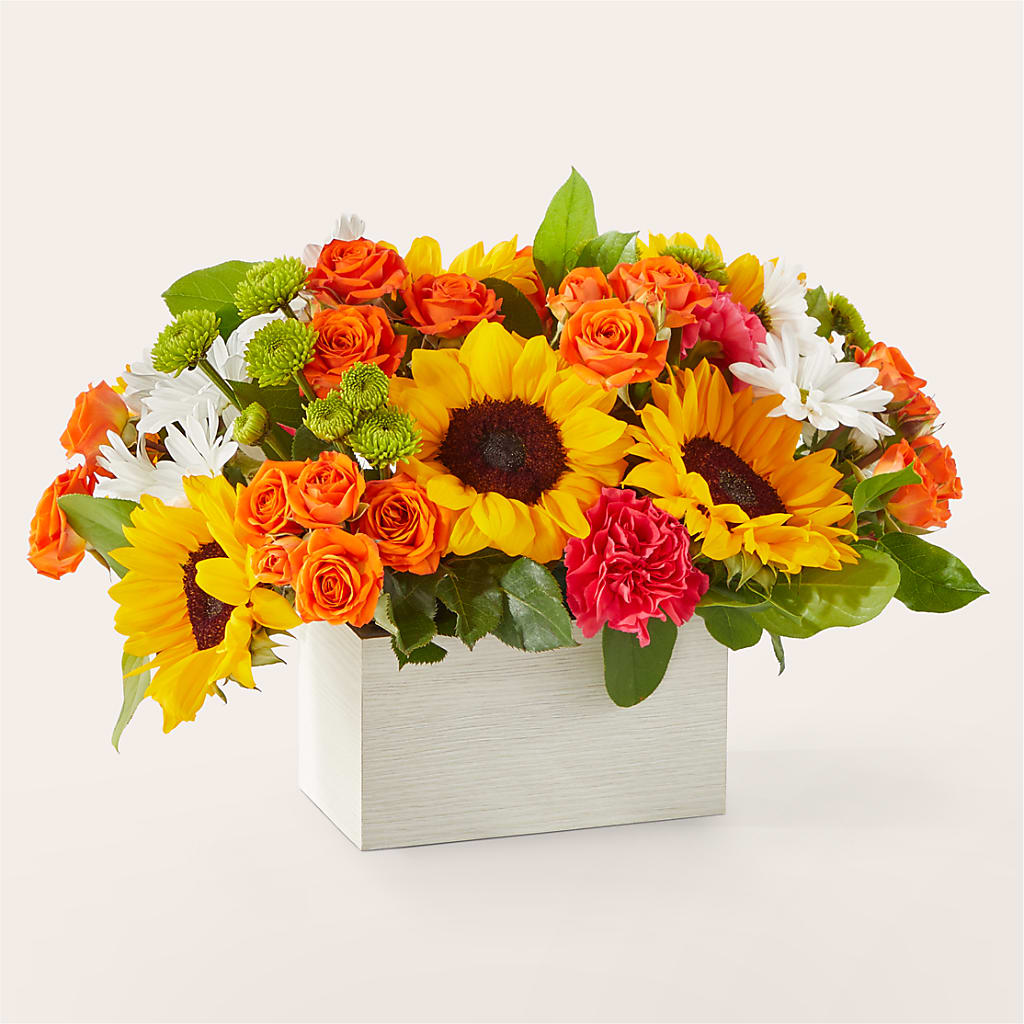 Sun-drenched Blooms Box Bouquet –  The Andes Flowers Llc, Fort Myers FL