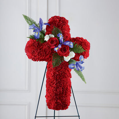 Faithful Hero Floral Cross –  The Andes Flowers Llc, Fort Myers FL