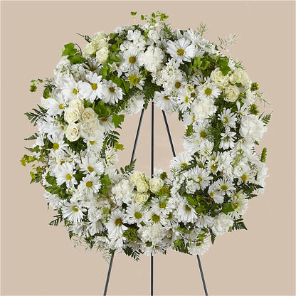 Faithful Wishes Wreath –  The Andes Flowers Llc, Fort Myers FL