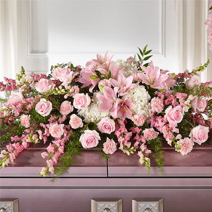 Life & Remembrance Casket Spray –  The Andes Flowers Llc, Fort Myers FL