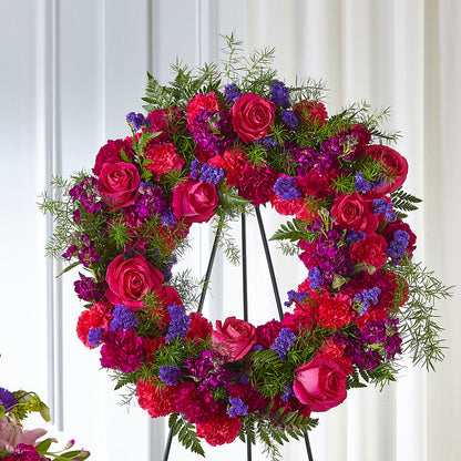 Calming Colors Wreath –  The Andes Flowers Llc, Fort Myers FL