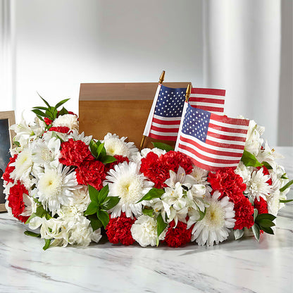 Spirit of Patriotism Cremation Adornment –  The Andes Flowers Llc, Fort Myers FL