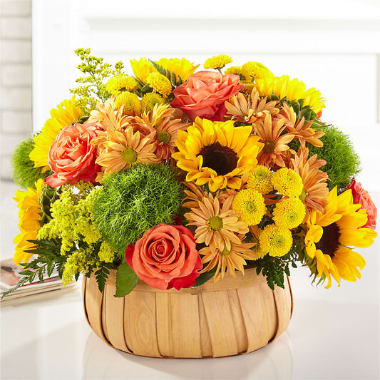 Harvest Sunflower Basket –  The Andes Flowers Llc, Fort Myers FL