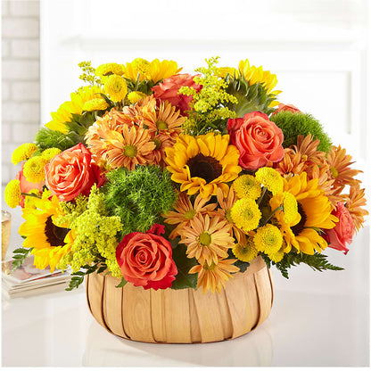 Harvest Sunflower Basket –  The Andes Flowers Llc, Fort Myers FL