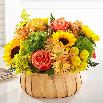 Harvest Sunflower Basket –  The Andes Flowers Llc, Fort Myers FL