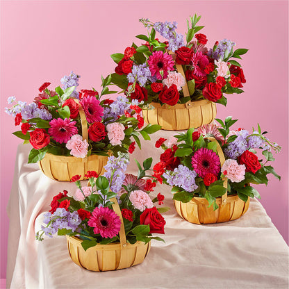 Pink Picnic Basket –  The Andes Flowers Llc, Fort Myers FL