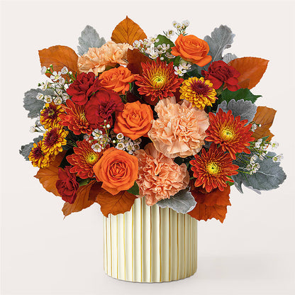 Merlot Bouquet with Ivory Vase –  The Andes Flowers Llc, Fort Myers FL