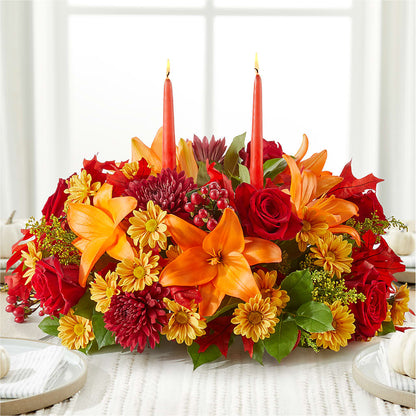 Autumn's Embrace Centerpiece –  The Andes Flowers Llc, Fort Myers FL